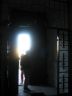 Professor Bossert enters the church in Vejprnice